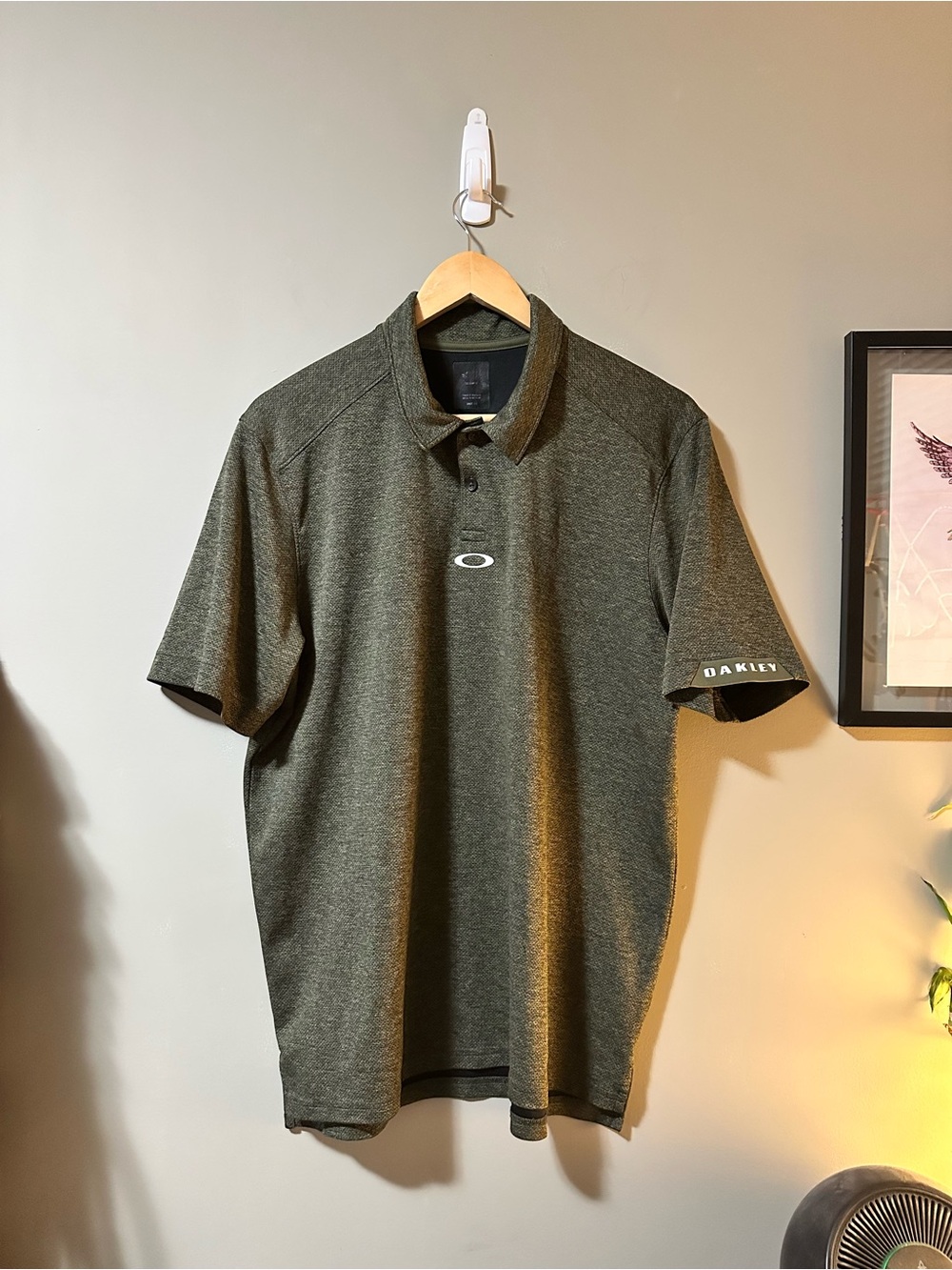 Oakley Men’s Olive Heather Performance Polo